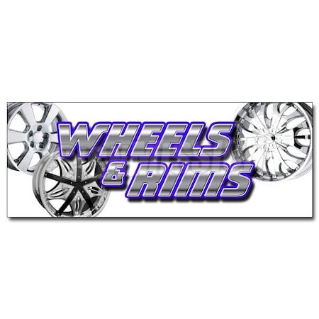 Signmission Safety Sign, 24 in Height, Vinyl, 9 in Length, Wheels & Rims D-24 Wheels & Rims